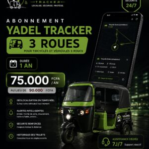 Abonnement Yadel Tracker — 3 roues — 1 an