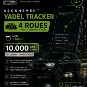 Abonnement Yadel Tracker — 4 roues — 1 mois