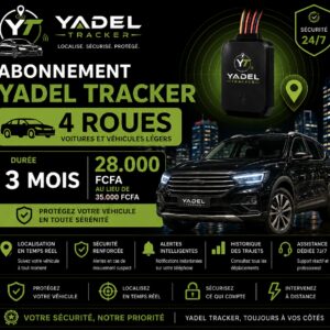 Abonnement Yadel Tracker — 4 roues — 3 mois